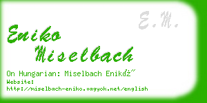 eniko miselbach business card